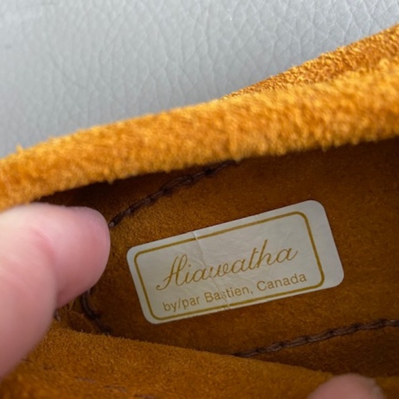 Hiawatha by Bastien toddler children kids moccasins 6 copper brown suede - Picture 6 of 14